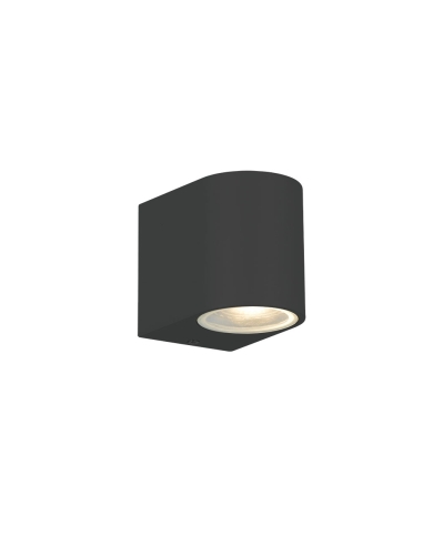 Eos Exterior Wall Lamp 5 watt GU10 max Height 81mm Diameter 68mm - Black - globe not included