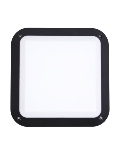 Bulkhead 12W LED Square Light 4000K Black IP66 IK10 - BULK5BULK5