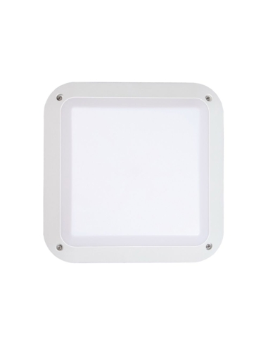 Bulkhead 12W LED Square Light 4000K White IP66 IK10 - BULK6