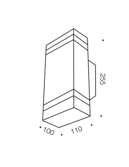 DIXON EX2-BK - DIXON 2 EXTERIOR WALL LIGHT - BLACKDIXON EX2-BK