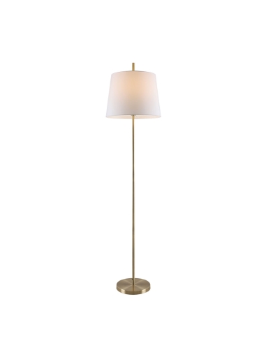 Dior Floor Lamp Height 1660mm Base Width 300mm on/off floor foot switch - White/Antique Brass