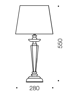 Diana Table Lamp 40 watt E27max. Diameter 280mm Height DIANA TL-GDWH 2