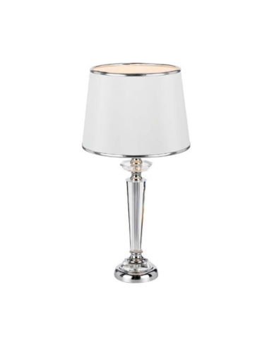 Diana Table Lamp 40 watt E27max. Diameter 280mm Height 550mm - Chrome/Crystal/White