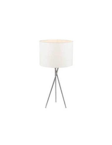 Denise Table Lamp 40 watt E27 max. Height 650mm Width 320mm - Chrome/White