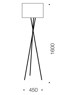 Denise Floor Lamp 60 watt E27max. Diameter 450mm Height DENISE FL-CHWH 2