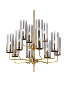 Decaro 8x4 Light Pendant Gold Matte/Smoke Chain 2mDECARO PE84-GD