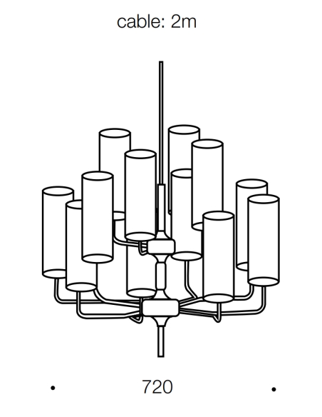 DECARO PE84-GD - DECARO 12 LIGHTS PENDANT - GOLDDECARO PE84-GD