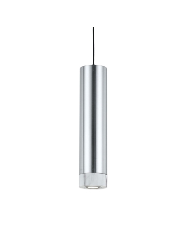 Telbix Dakota Pendant 5 watt GU10 LED Dimmable Dia.120mm Height 500mm 2.0m cable - Aluminium/Silver/Marble - 3000K/500Lm