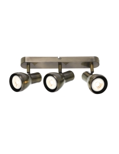 Curtis Triple 240V GU10 Spotlight Antique Brass - CURTIS CURTIS SP3-AB