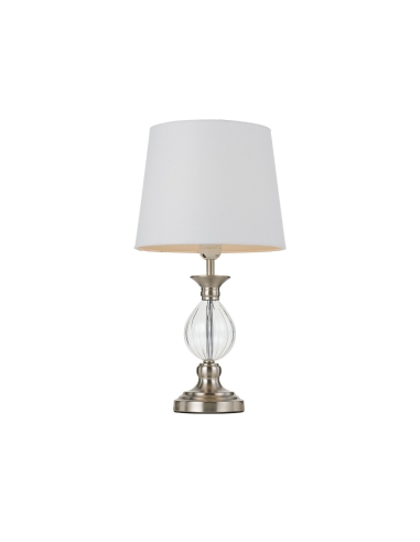 Crest Table Lamp 25 watt E27max Diameter 250mm Height 480mm - Nickel/White