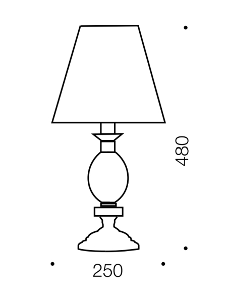 Telbix Crest Table Lamp 25 watt E27max Diameter CREST TL-ABGLD