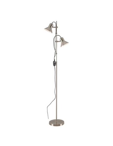 Corelli 2 Floor Lamp 2x6 watt GU10 max Height 1535mm Width 317mm - Nickel
