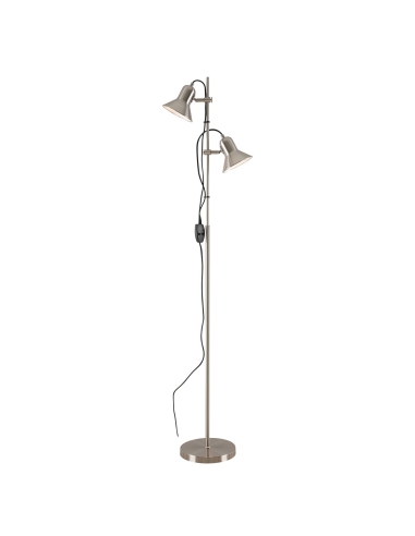 Telbix Corelli 2 Floor Lamp 2x6 watt GU10 max Height 1535mm Width 317mm - Nickel