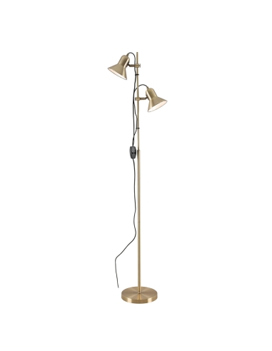 Telbix Corelli 2 Floor Lamp 2x6 watt GU10 max Height 1535mm Width 317mm - Antique Brass