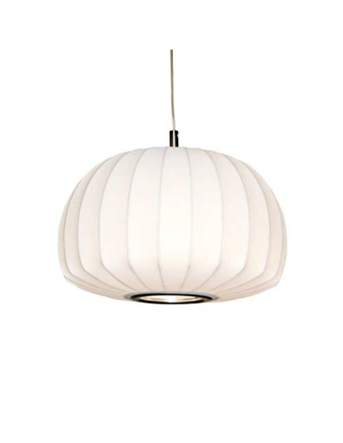 Telbix Coote 35 Pendant 60 watt E27 Diameter 350mm Height 230mm - Nickel/White