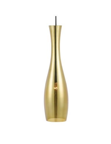 Telbix Conie 1 Pendant 25 watt E27max Diameter 130mm Height 500mm Cable 2.0m - Black/Gold