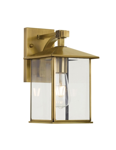 Coby Exterior Wall Bracket - Brass / Clear 