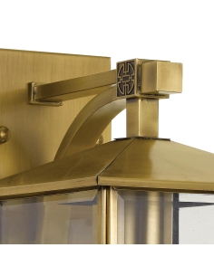 Telbix Coby Exterior Wall Lamp Bracket -  Brass/ClearCOBY EX15-BRS 2
