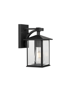 Telbix Coby Black & Clear Vintage Style Exterior Wall Light COBY EX15-BK
