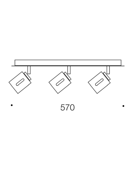 BURTON SP3B-WH - BURTON 3*6W LED 3 BAR SPOT - BURTON SP3B-WH