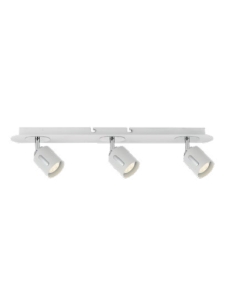 Telbix Burton White & Chrome 3000K 6W GU10 LED Bar BURTON SP3B-WH