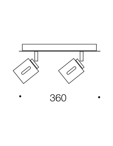 BURTON SP2B-WH - BURTON 2*6W LED 2 BAR SPOT - BURTON SP2B-WH