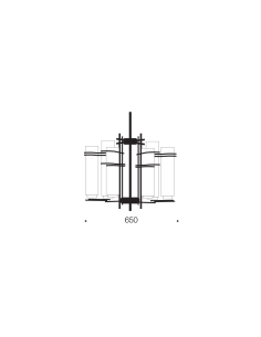 Telbix Burgess Antique Black & Smoke Luxury Pendant Light - BURGESS PE06-BK 2