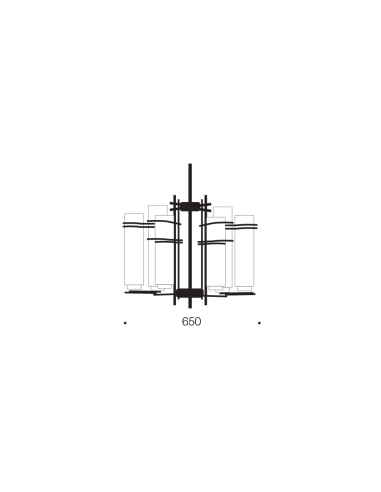 BURGESS PE06-BK - BURGESS 6LT PENDANT - BLACKBURGESS PE06-BK