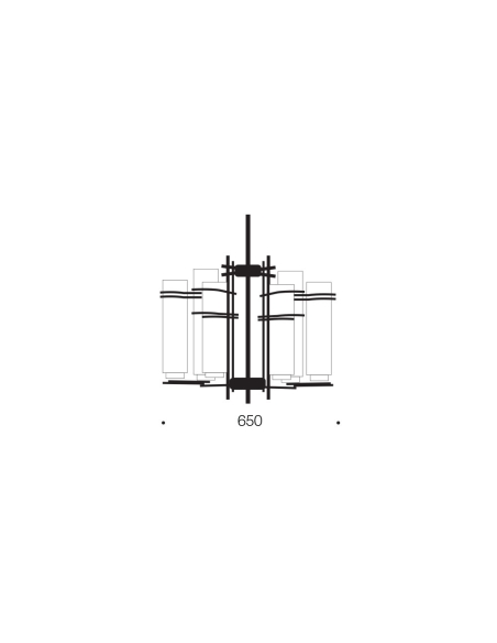 BURGESS PE06-BK - BURGESS 6LT PENDANT - BLACKBURGESS PE06-BK