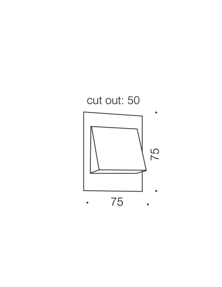 BREA 3-AL83 - BREA SQUARE STAIR LIGHT ALUMINIUMBREA 3-AL83