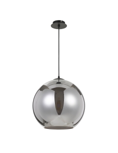 Telbix Bondi Black & Smoke 25W E27 Pendant Light - BONDI BONDI PE40-SM