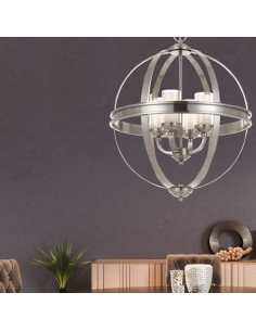 Telbix Bodum Clear Nickel Matt/Clear & Opal glass Pendant BODUM PE4-NK 2