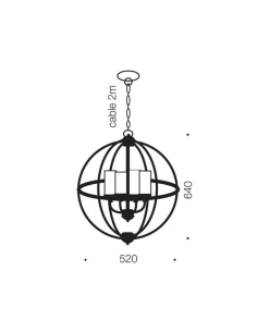 Telbix Bodum Clear Black Matt/Clear & Opal Glass Pendant BODUM PE4-BK 2