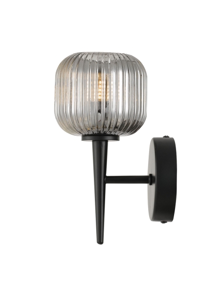 Telbix Bobo Black & Smoke 3W G9 3000K Luxury Wall Lamp - BOBO WB1-BKSM