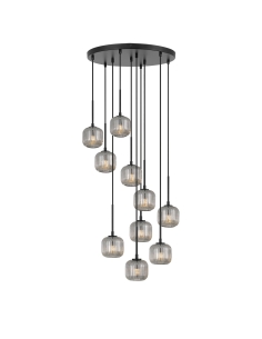 Telbix Bobo Black & Smoke Luxury Pendant Light - BOBO BOBO PE10-BKSM