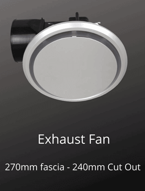 Stylish Bathroom Silver Exhaust Fan